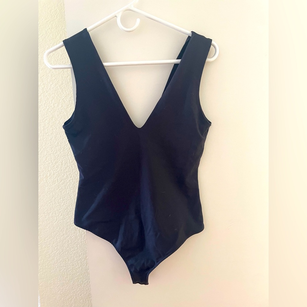 Free People Deep V body suit